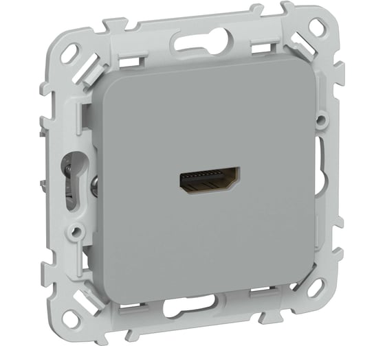 Розетка HDMI IEK FLITE РШДМА-ФлС серый FI-H10-K03