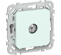 Розетка TV IEK FLITE экранированная проходная тип M РТВм-1-1-2-ФлХЛ холодный лед FI-A13-P-K94