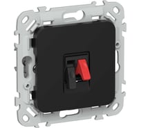 Розетка аудио IEK FLITE РА-1-ФлЧ черный FI-S10-K02