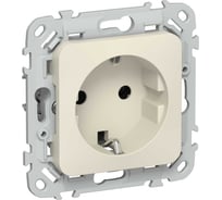 Розетка IEK FLITE с з/к без з/ш б/к 16А РС11-1-ФлСл сливочный FI-R11-16-1-K86