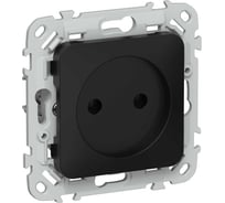 Розетка IEK FLITE без з/к/ш б/к 10А РС01-1-ФлЧ черный FI-R10-10-1-K02