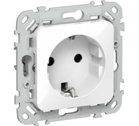 Розетка IEK FLITE с з/к без з/ш 16А РС11-0-ФлБ белый FI-R11-16-K01