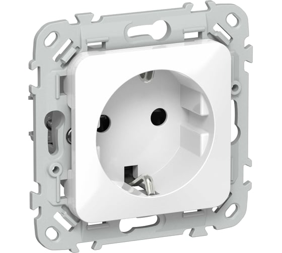 Розетка IEK FLITE с з/к/ш 16А РСш11-0-ФлБ белый FI-R14-16-K01
