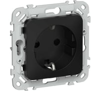 Розетка IEK FLITE с з/к/ш 16А РСш11-0-ФлЧ черный FI-R14-16-K02