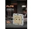 Розетка IEK FLITE без з/к/ш б/к 10А РС01-1-ФлХ хаки FI-R10-10-1-K59 2