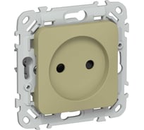 Розетка IEK FLITE без з/к с з/ш б/к 10А РСш01-1-ФлО оливковый FI-R13-10-1-K26