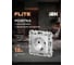 Розетка IEK FLITE с з/к/ш б/к 16А РСш11-1-ФлА алюминий FI-R14-16-1-K47 2