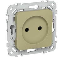 Розетка IEK FLITE без з/к/ш б/к 10А РС01-1-ФлО оливковый FI-R10-10-1-K26