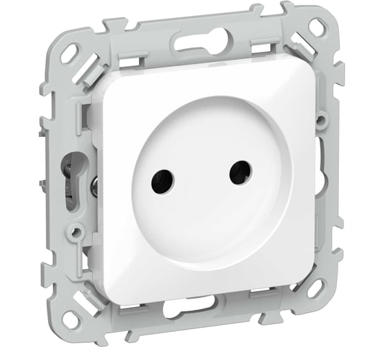 Розетка IEK FLITE без з/к/ш б/к 10А РС01-1-ФлБ белый FI-R10-10-1-K01
