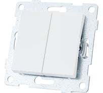 Механизм выключателя GUSI ELECTRIC 2 клавиши, СУ, 10А, 250В, жемчуг С11В2-028