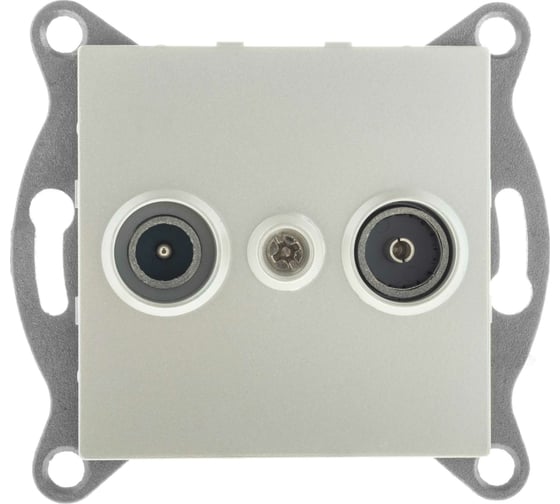 Механизм розетки GUSI ELECTRIC TV+SAT, оконечной, СУ, жемчуг С11TS1-028 1