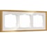 Рамка на 3 поста Werkel Baguette W0032853 (белый/золотистая латунь) a072284 1