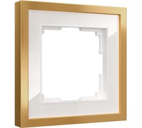 Рамка на 1 пост Werkel Baguette W0012853 (белый/золотистая латунь) a072282