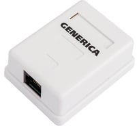 Информационная розетка GENERICA RJ45 кат.5е UTP 1 порт настенная CS2-1C5EU-12-G 17737144