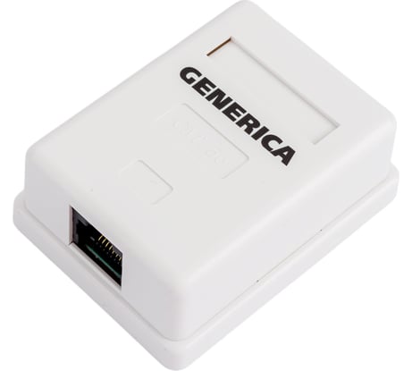 Информационная розетка GENERICA RJ45 кат.5е UTP 1 порт настенная CS2-1C5EU-12-G