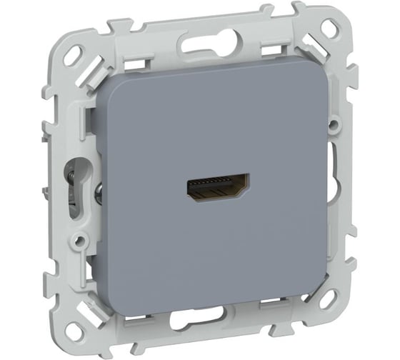 Розетка HDMI IEK FLITE РШДМА-ФлМ маренго FI-H10-K35
