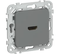 Розетка HDMI IEK FLITE РШДМА-ФлМА мокрый асфальт FI-H10-K80