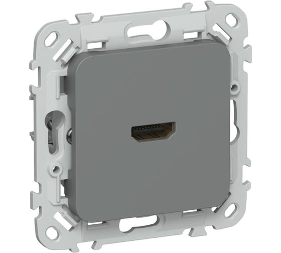 Розетка HDMI IEK FLITE РШДМА-ФлМА мокрый асфальт FI-H10-K80