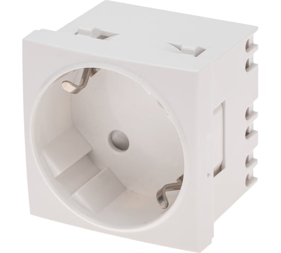 Розетка электрическая REXANT 45x45, CEE 7/4, 2K+3, 16A, белая 11-8977
