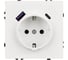 Розетка Arlight ARL NOBE заземляющий контакт, со шторками с USB тип А+С софт-тач белый кварц SCT-MUAC-SFPL-W 1шт 054284(1) 1