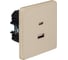 Механизм розетки KRANZ ROUND USB-A+Type-C 3А с функцией быстрой зарядки шелк KR-78-0734-7 5