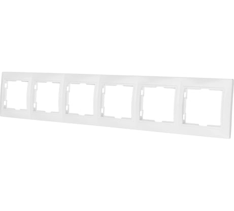 6-постовая рамка TDM ELECTRIC горизонтальная, белая Таймыр SQ1814-0035