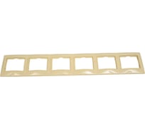 6-постовая рамка TDM ELECTRIC горизонтальная, слоновая кость Таймыр SQ1814-0135