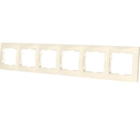 6-постовая рамка TDM ELECTRIC горизонтальная, слоновая кость Таймыр SQ1814-0135