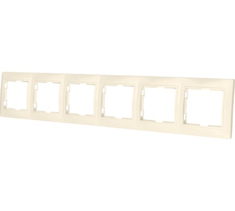 6-постовая рамка TDM ELECTRIC горизонтальная, слоновая кость Таймыр SQ1814-0135