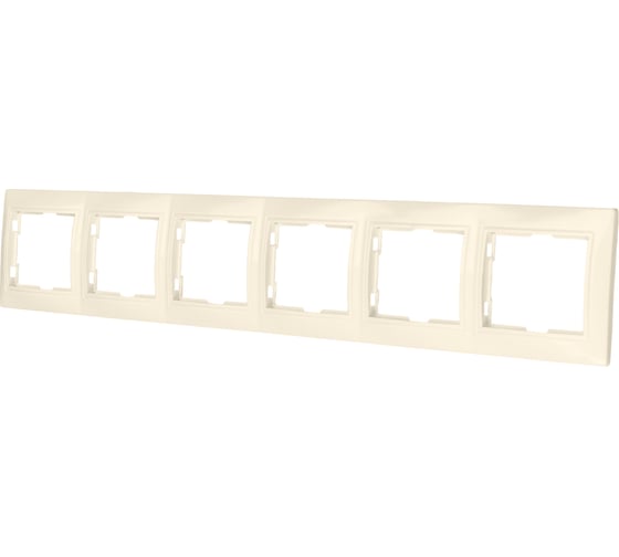 6-постовая рамка TDM ELECTRIC горизонтальная, слоновая кость Таймыр SQ1814-0135 1