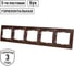 5-постовая рамка TDM ELECTRIC горизонтальная, ЭКО бук Таймыр SQ1814-0332 2