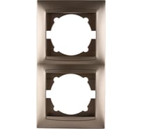 Рамка 2-х постовая вертикальная бронза серия "Лама" TDM ELECTRIC SQ1815-0733