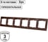 6-постовая рамка TDM ELECTRIC горизонтальная, ЭКО бук Таймыр SQ1814-0334 2