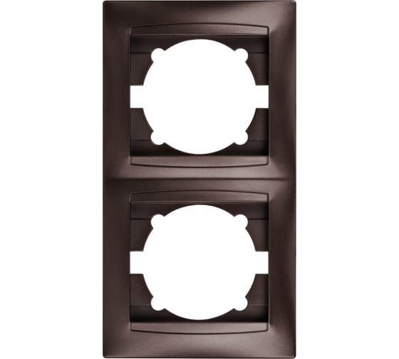 Рамка 2-х постовая вертикальная TDM ELECTRIC шоколад, серия "Лама" SQ1815-0533 1