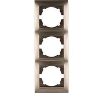 Рамка 3-х постовая вертикальная бронза серия "Лама" TDM ELECTRIC SQ1815-0734