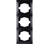 Рамка 3-х постовая вертикальная графит "Лама" TDM ELECTRIC SQ1815-0634