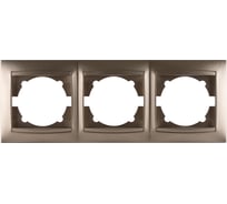 Рамка 3-х постовая горизонтальная бронза серия "Лама" TDM ELECTRIC SQ1815-0731