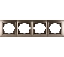 Рамка 4-х постовая горизонтальная бронза серия "Лама" TDM ELECTRIC SQ1815-0732