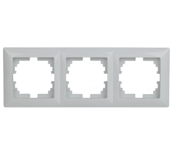 Рамка Intro Solo 4-503-01 на 3 поста, скрытая установка, белый Б0043417 1