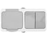 Блок горизонтальный General Lighting Systems выключатель 2-клавишный + розетка 2П+3 открытой установки IP54 16А 250В бело-серая 477068 1