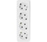 Розетка General Lighting Systems Альфа 4-х местная горизонтальная 2П+3 открытой установки IP20 16A белая 477013 2