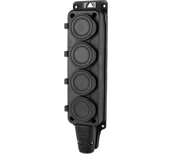 Розетка (колодка) DYNEL четырехместная каучук 2P+PE 230V 16А IP54 DY-01-01-009