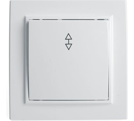 1-клавишный переключатель STEKKER PSW10-9005-01, 250В, 10А, серия Эрна, белый 39617