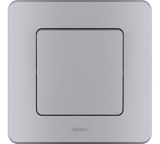 Выключатель Legrand одноклавишный Legrand Inspiria 10А 250В безвинтовые зажимы алюминий 673602