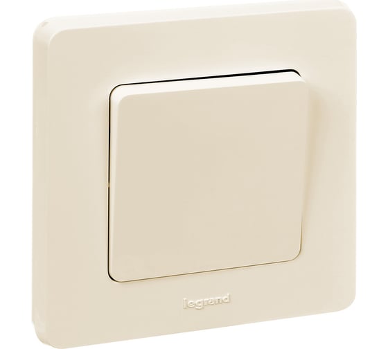 Выключатель Legrand одноклавишный Legrand Inspiria 10А 250В безвинтовые зажимы слоновая кость 673601