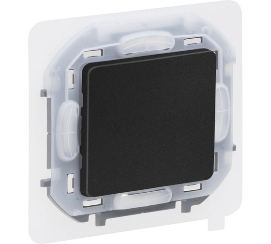 Переключатель Legrand одноклавишный IP44 Inspiria 10А 250В безвинтовые зажимы антрацит 673673