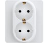РозеткаLegrandдвойнаясзаземлениемLegrandInspiriaбезштороквсборе16А250Ввинтовыезажимыбелый673750