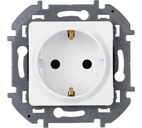 Розетка Legrand с заземлением Legrand Inspiria без шторок 16А 250В винтовые зажимы белый 673720