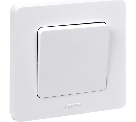 Выключатель Legrand одноклавишный Legrand Inspiria 10А 250В безвинтовые зажимы белый 673600