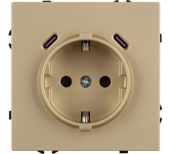 Механизм розетки с USB зарядкой Arlight SCT-NOBE-MUCC-SFPL-GD 1шт 061815